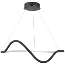 Φωτιστικό Οροφής 77-8166 Led 70cm Krishna Black Homelighting Αλουμίνιο,Ακρυλικό