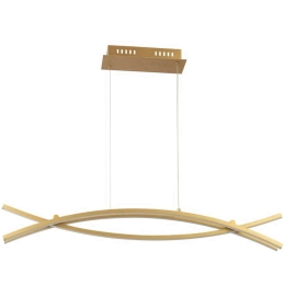Φωτιστικό Οροφής - Ράγα 77-8171 Led 100cm Xena Brushed Gold Homelighting Αλουμίνιο,Ακρυλικό