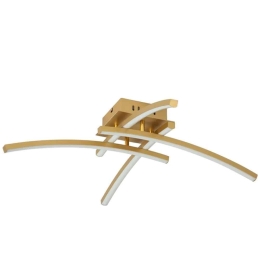 Φωτιστικό Οροφής - Πλαφονιέρα 77-8172 Led 65-4 Xena Brushed Gold Homelighting Αλουμίνιο,Ακρυλικό