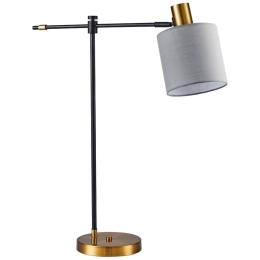Φωτιστικό Επιτραπέζιο Adept 77-8337 43x16x56cm 1xE27 60W Multi-Grey Homelighting Μέταλλο,Ύφασμα