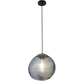 Φωτιστικό Οροφής Ronda 77-8185 1xE27 60W Black-Clear Homelighting Μέταλλο