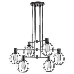 Φωτιστικό Οροφής Adept 77-8878 75x75x100cm 6xE27 60W Black Homelighting