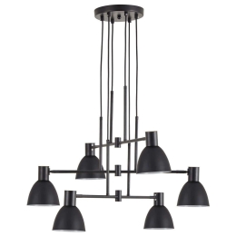 Φωτιστικό Οροφής Adept 77-8880 75x75x100cm 6xE27 60W Black Homelighting