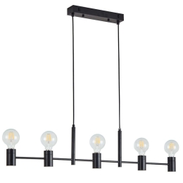 Φωτιστικό Οροφής - Ράγα Adept 77-8249 95x5x120cm 5xE27 60W Black Homelighting