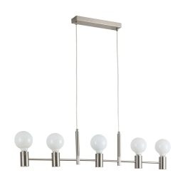 Φωτιστικό Οροφής - Ράγα Adept 77-8248 95x5x120cm 5xE27 60W Nickel Homelighting