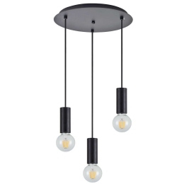 Φωτιστικό Οροφής Adept Tube 77-8480 35x35x300cm 3xE27 60W Black Homelighting