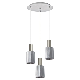 Φωτιστικό Οροφής Adept Tube 77-8396 35x35x300cm 3xE27 60W Nickel-Smoke Homelighting
