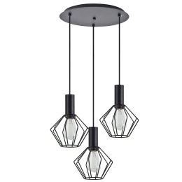 Φωτιστικό Οροφής Adept Tube 77-8530 37x37x300cm 3xE27 60W Black Homelighting