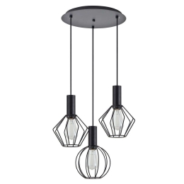 Φωτιστικό Οροφής Adept Flex 77-8905 37x37x300cm 3xE27 60W Black Homelighting