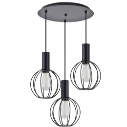 Φωτιστικό Οροφής Adept Tube 77-8537 37x37x300cm 3xE27 60W Black Homelighting