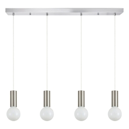 Φωτιστικό Οροφής - Ράγα Adept Tube 77-8391 85x8x300cm 4xE27 60W Nickel Homelighting