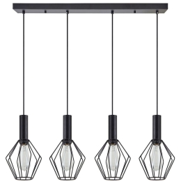 Φωτιστικό Οροφής - Ράγα Adept Tube 77-8532 87x20x300cm 4xE27 60W Black Homelighting