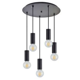 Φωτιστικό Οροφής Adept Tube 77-8481 40x40x300cm 5xE27 60W Black Homelighting