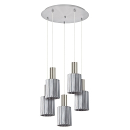Φωτιστικό Οροφής Adept Tube 77-8397 40x40x300cm 5xE27 60W Nickel-Smoke Homelighting