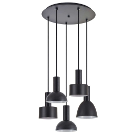 Φωτιστικό Οροφής Adept Flex 77-8911 40x40x300cm 5xE27 60W Black Homelighting