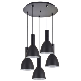 Φωτιστικό Οροφής Adept Tube 77-8552 40x40x300cm 5xE27 60W Black Homelighting