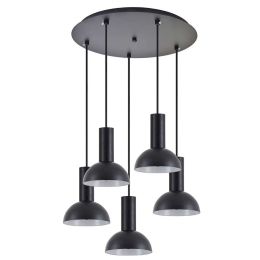 Φωτιστικό Οροφής Adept Tube 77-8559 40x40x300cm 5xE27 60W Black Homelighting
