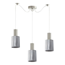 Φωτιστικό Οροφής Adept Tube 77-8394 40x40x300cm 3xE27 60W Nickel-Smoke Homelighting