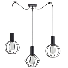 Φωτιστικό Οροφής Adept Flex 77-8909 50x50x300cm 3xE27 60W Black Homelighting
