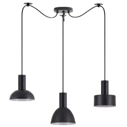 Φωτιστικό Οροφής Adept Flex 77-8914 40x40x300cm 3xE27 60W Black Homelighting