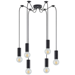 Φωτιστικό Οροφής Adept Tube 77-8477 45x45x300cm 6xE27 60W Black Homelighting
