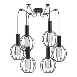 Φωτιστικό Οροφής Adept Tube 77-8534 55x55x300cm 6xE27 60W Black Homelighting