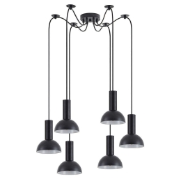Φωτιστικό Οροφής Adept Tube 77-8555 50x50x300cm 6xE27 60W Black Homelighting