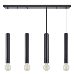 Φωτιστικό Οροφής - Ράγα Adept Tube 77-8674 85x8x300cm 4xE27/GU10 60W Black Homelighting