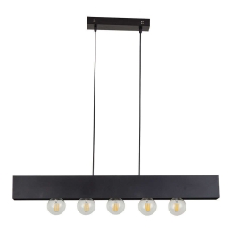 Φωτιστικό Οροφής - Ράγα Tale 77-8254 88x7x120cm 5xE27 60W Black Homelighting