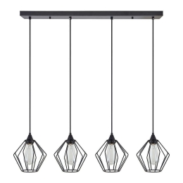 Φωτιστικό Οροφής - Ράγα Adept 77-8752 87x20x300cm 4xE27 60W Black Homelighting