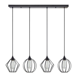 Φωτιστικό Οροφής - Ράγα Adept 77-8952 87x20x300cm 4xE27 60W Black Homelighting