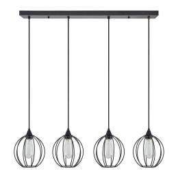 Φωτιστικό Οροφής - Ράγα Adept 77-8759 87x20x300cm 4xE27 60W Black Homelighting