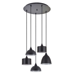 Φωτιστικό Οροφής Adept 77-8956 40x40x300cm 5xE27 60W Black Homelighting