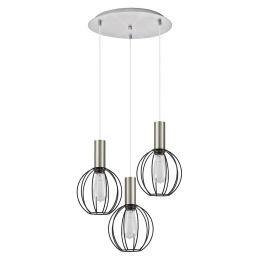 Φωτιστικό Οροφής Adept Tube 77-8446 35x35x300cm 3xE27 60W Nickel-Black Homelighting