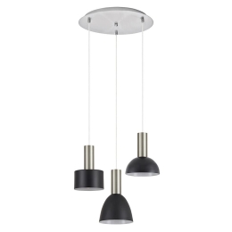 Φωτιστικό Οροφής Adept Flex 77-8925 35x35x300cm 3xE27 60W Nickel-Black Homelighting