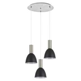 Φωτιστικό Οροφής Adept Tube 77-8460 35x35x300cm 3xE27 60W Nickel-Black Homelighting