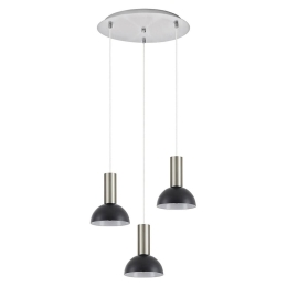 Φωτιστικό Οροφής Adept Tube 77-8467 35x35x300cm 3xE27 60W Nickel-Black Homelighting