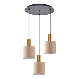Φωτιστικό Οροφής Adept Tube 77-8614 35x35x300cm 3xE27 60W Multi-Brown Homelighting