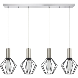 Φωτιστικό Οροφής - Ράγα Adept Tube 77-8441 87x87x300cm 4xE27 60W Nickel-Black Homelighting
