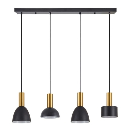 Φωτιστικό Οροφής - Ράγα Adept Flex 77-8942 85x16x300cm 4xE27 60W Black-Gold Homelighting