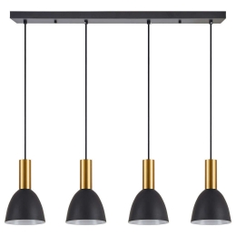 Φωτιστικό Οροφής - Ράγα Adept Tube 77-8644 85x16x300cm 4xE27 60W Black-Gold Homelighting