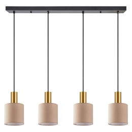 Φωτιστικό Οροφής - Ράγα Adept Tube 77-8616 85x15x300cm 4xE27 60W Multi-Brown Homelighting