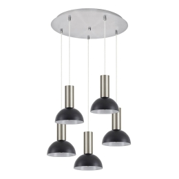 Φωτιστικό Οροφής Adept Tube 77-8468 40x40x300cm 5xE27 60W Nickel-Black Homelighting
