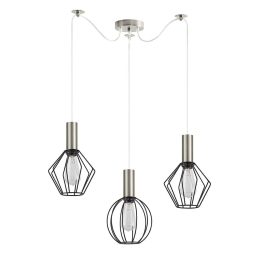 Φωτιστικό Οροφής Adept Flex 77-8924 50x50x300cm 3xE27 60W Nickel-Black Homelighting