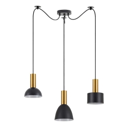 Φωτιστικό Οροφής Adept Flex 77-8944 40x40x300cm 3xE27 60W Black-Gold Homelighting