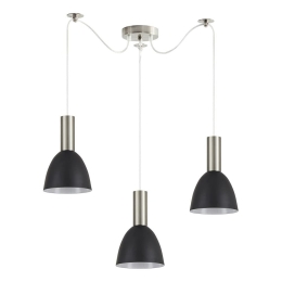 Φωτιστικό Οροφής Adept Tube 77-8458 3xE27 60W Nickel-Black Homelighting