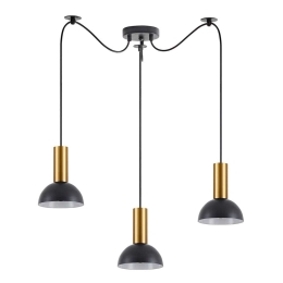 Φωτιστικό Οροφής Adept Tube 77-8647 40x40x300cm 3xE27 60W Black-Gold Homelighting