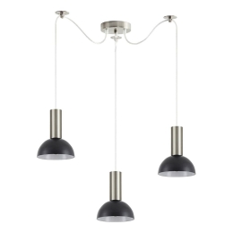 Φωτιστικό Οροφής Adept Tube 77-8465 3xE27 60W Nickel-Black Homelighting