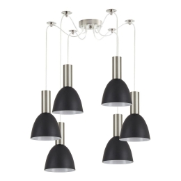 Φωτιστικό Οροφής Adept Tube 77-8457 6xE27 60W Nickel-Black Homelighting
