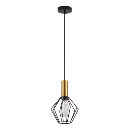 Φωτιστικό Οροφής Adept Tube 77-8617 20x20x300cm 1xE27 60W Black-Gold Homelighting